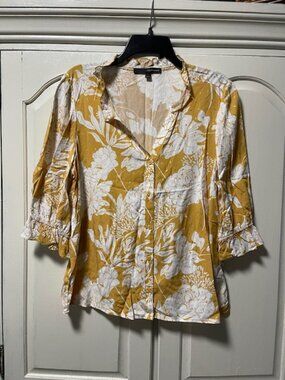 Harve Benard Blouse 3/4 Sleeve Size L